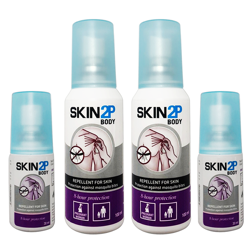 PSA Skin 2P Body 長效防蚊乳液  100ml x  2(無味) +30ml x 2 (無味)